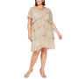Plus Size Tiered Metallic Dress