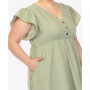 Plus Size Ruffle Sleeve Knee-Length Dress