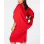 Plus Size Ruched Cape Dress