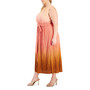Plus Size Ombré Sleeveless Midi Dress