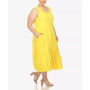 Plus Size Scoop Neck Tiered Midi Dress