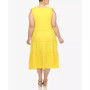 Plus Size Scoop Neck Tiered Midi Dress
