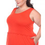 Plus Size Scoop Neck Tiered Midi Dress