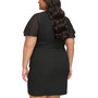 Plus Size Flutter-Sleeve Sheath Dress