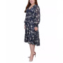 Plus Size Long Sleeve Clip Dot Dress