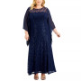 Plus Size Sequin Gown