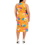 Plus Size Printed Faux-Wrap Sleeveless Dress