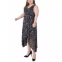 Plus Size Sleeveless Wrap Chiffon Dress