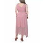 Plus Size Sleeveless Wrap Chiffon Dress
