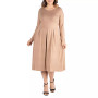 Women's Plus Size Fit and Flare Midi Dress