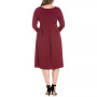 Women's Plus Size Fit and Flare Midi Dress