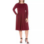 Women's Plus Size Fit and Flare Midi Dress