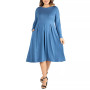Women's Plus Size Fit and Flare Midi Dress