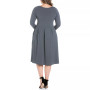 Women's Plus Size Fit and Flare Midi Dress