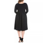Women's Plus Size Fit and Flare Midi Dress