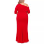 Plus Size Off-the-Shoulder Scuba Gown