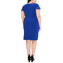 Plus Size Embellished-Sleeve Surplice Sheath Dress