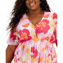 Plus Size Floral-Print A-Line Dress