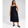 Trendy Plus Size Cotton Mixed-Media Midi Dress
