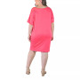 Plus Size Loose Fit V-neck Knee Length Dress
