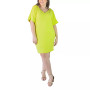 Plus Size Loose Fit V-neck Knee Length Dress