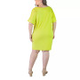 Plus Size Loose Fit V-neck Knee Length Dress