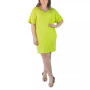 Plus Size Loose Fit V-neck Knee Length Dress