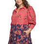 Plus Size Paisley-Print A-Line Dress