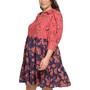 Plus Size Paisley-Print A-Line Dress