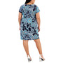 Plus Size Short-Sleeve Side-Knot Sheath Dress
