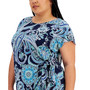 Plus Size Short-Sleeve Side-Knot Sheath Dress