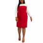 Plus Size Ginger Colorblocked Midi Shift Dress