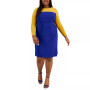 Plus Size Ginger Colorblocked Midi Shift Dress