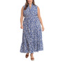 Plus Size Smocked Tiered Floral Maxi Dress