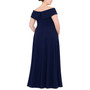 Plus Size Sweetheart-Neck Off-The-Shoulder Gown