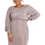 Plus Size Metallic Dress