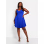 Women's Plus size Essential V Neck Strappy Mini Skater Dress