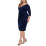 Plus Size Ruched Side-Ruffled Sheath Dress