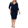 Plus Size Ruched Side-Ruffled Sheath Dress