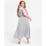 Plus Size Belted Sleeveless Shirtdress