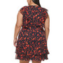 Plus Size Ruffled Floral Chiffon Dress