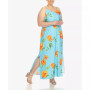 Plus Size Floral Strap Maxi Dress