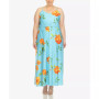Plus Size Floral Strap Maxi Dress