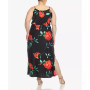 Plus Size Floral Strap Maxi Dress