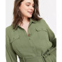 Plus Size Long-Sleeve Belted Shirtdress, Created for Macy's