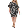 Plus Size Floral-Print Blouson Dress