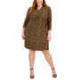 Plus Size Faux-Wrap Jersey Dress