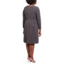 Plus Size Side-Draped Glitter-Knit Dress