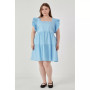Women's Plus size Ruffled Dress with Smocking Detail