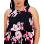 Plus Size Sleeveless Halter-Neck Midi Dress